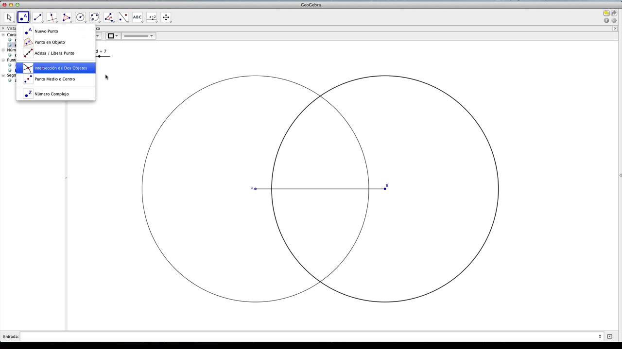 Geogebra: mediatriz como lugar geométrico