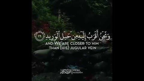 (ولقد خلقنا الإنسان ونعلم ما توسوس به نفسه ونحن أقرب إليه من حبل الوريد)سورة ق _ماهر المعيقلي