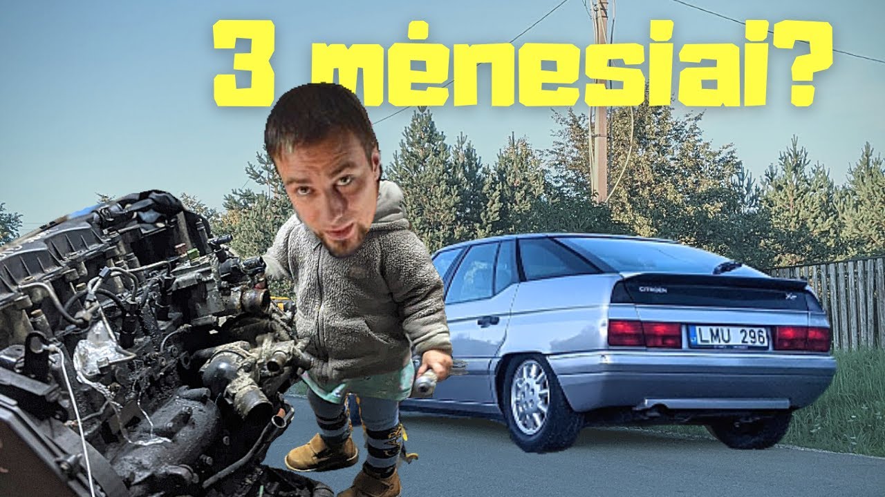 99' Citroen XM prikėlimas: variklio keitimas per 35 minutes