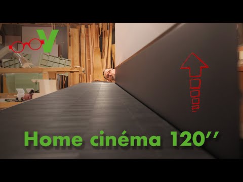 Meuble avec écran HOME CINÉMA 120" motorisé PART 1/2