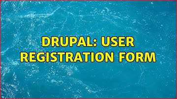 Drupal: User registration form