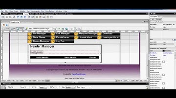 cara membuat menu header di dreamweaver | halaman frond-end website