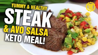 Healthy &amp; Yummy Low Carb STEAK &amp; AVO SALSA Recipe - Keto - Weight Loss Recipes - SixPackFactory