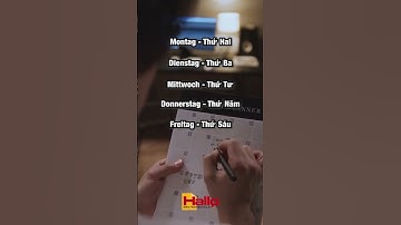 Các thứ trong tuần trong tiếng Đức #hallo#tiengduc#hoctiengduc#tiengduchallo#tiengduconline#tiengduc