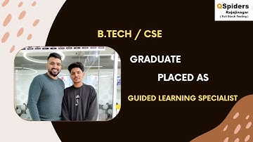PLACEMENT ROADMAP | BTECH(CSE) Graduate placed as GLS from QSpiders Rajajinagar