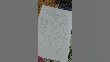 Shri Krishna Outline Drawing | #balgopal #kanha #krishna #outline  #painting #drawing #art #shorts