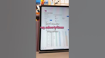 Subscription Tracker | Notion