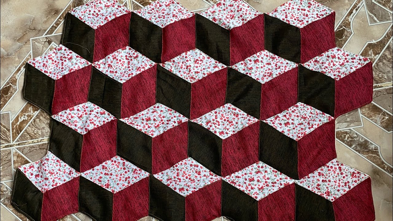 TAPETE DE CUBOS 3 D SEM COMPLICAÇÕES 👏🏼👏🏼