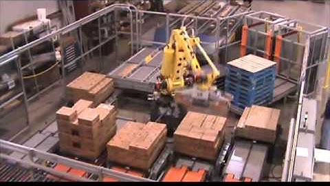 Robotic Case Palletizing Video Automated Cells and Equipment   YouTube2