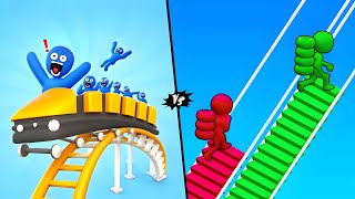 Roller Coaster Run 3D vs Bridge Race | Ultimate Mobile Gameplay Battle! 🎢🌉 (Android/iOS) screenshot 4