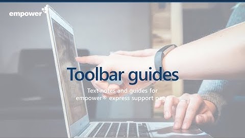 empower® express - overview of the slides toolbar
