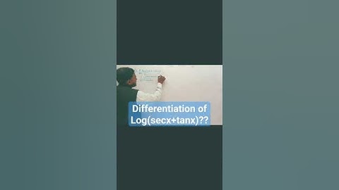 Differentiation of Log(secx+tanx)? #12thclass #Biharboardmathquestion2024 #differentiation #bsebmath