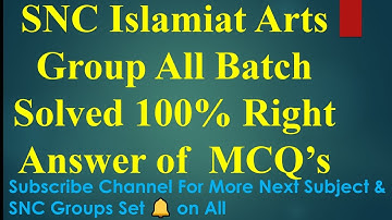 Islamiat | Arts Group | Single National Curriculum | SNC Training | SNC | LMS | 100% Right Answers