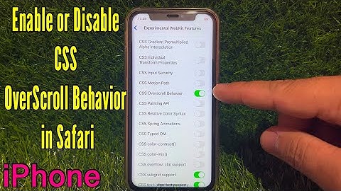 How to Enable or Disable CSS OverScroll Behavior in Safari on iPhone X
