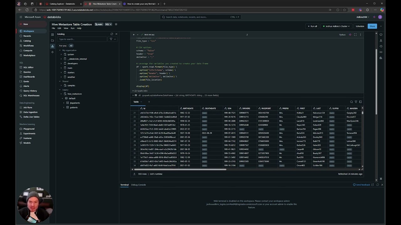 🧪 Creating a Table from Scratch in Databricks – Fast & Simple 💡
