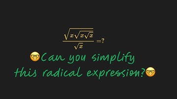 Can you simplify this radical expression?