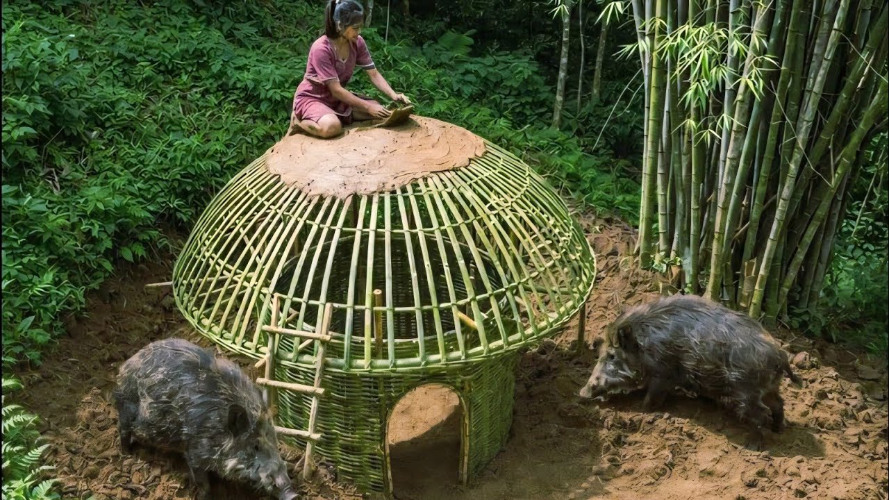 35 Days Facing Dangerous Wild Animals – Setting Traps and Surviving Alone in the Wilderness