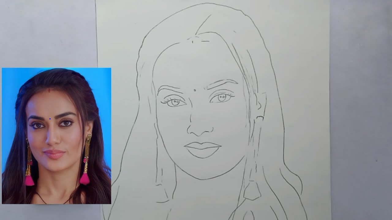 how to draw surbhi jyoti  bela drawing  YouTube