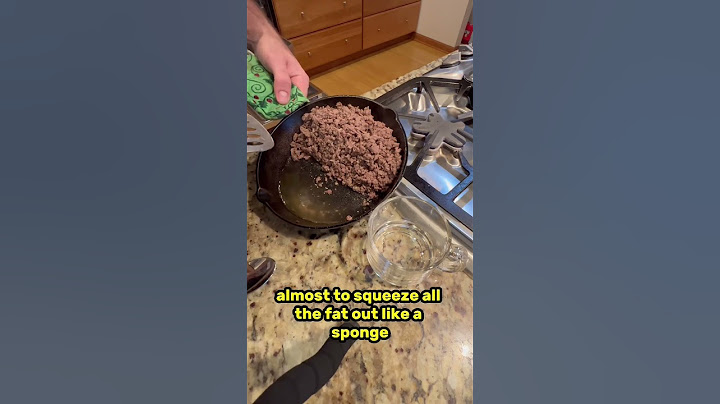 How to remove the fat from ground beef