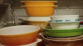 My Vintage Pyrex collection!!!!!  #pyrex  #vintage. #collections