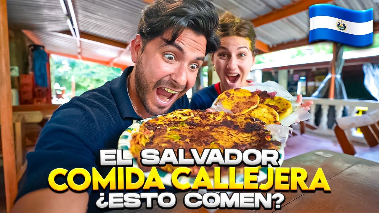 PROBANDO COMIDA CALLEJERA en EL SALVADOR 🇸🇻 | PUPUSAS ¿BUENAS CÓMO DICEN? - Gabriel Herrera