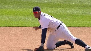 PIT@DET: Miggy robs Polanco with diving stop