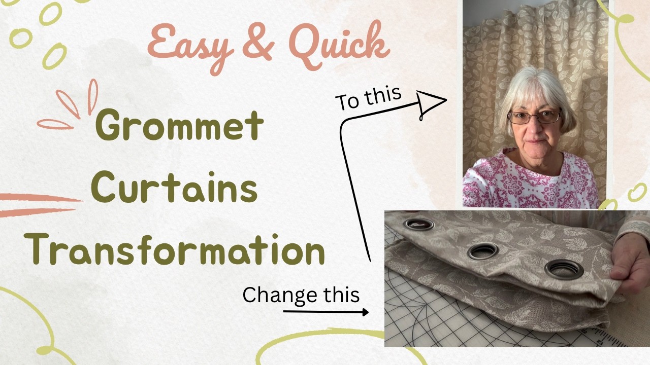 Grommet Curtains Transformation Easy, Quick, and inexpensive! Great for upcycling too!