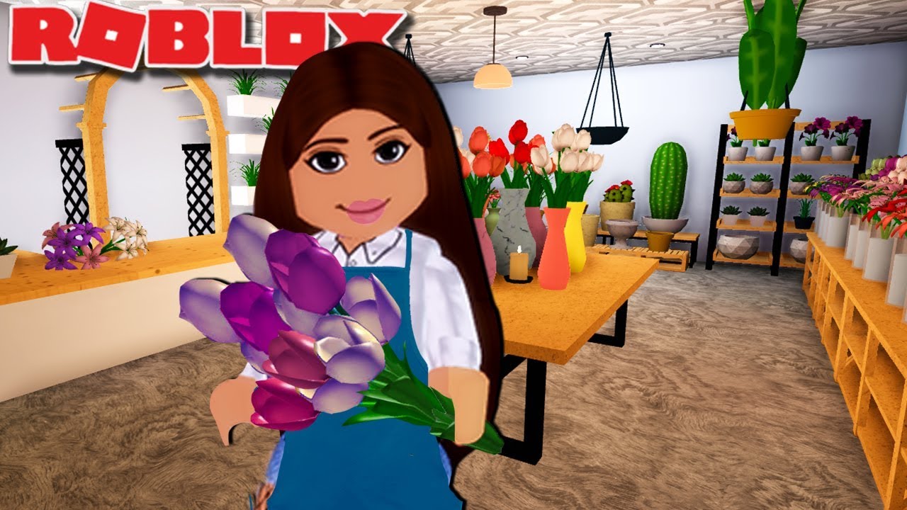 I Made A Flower Shop In My Bloxburg Town Youtube - i made a flower shop on bloxburg gardening update roblox youtube