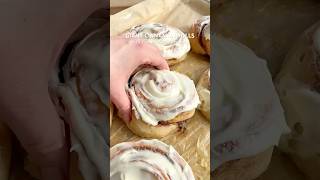 Giant Cinnamon Rolls with cream cheese frosting! Recipe: juliemarieeats.com #cinnamonrolls