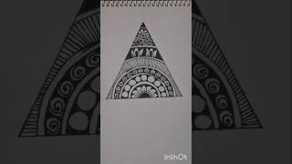 Black triangle mandala #trending #lifeisbutadream #art #drawing #zentangle #doodle