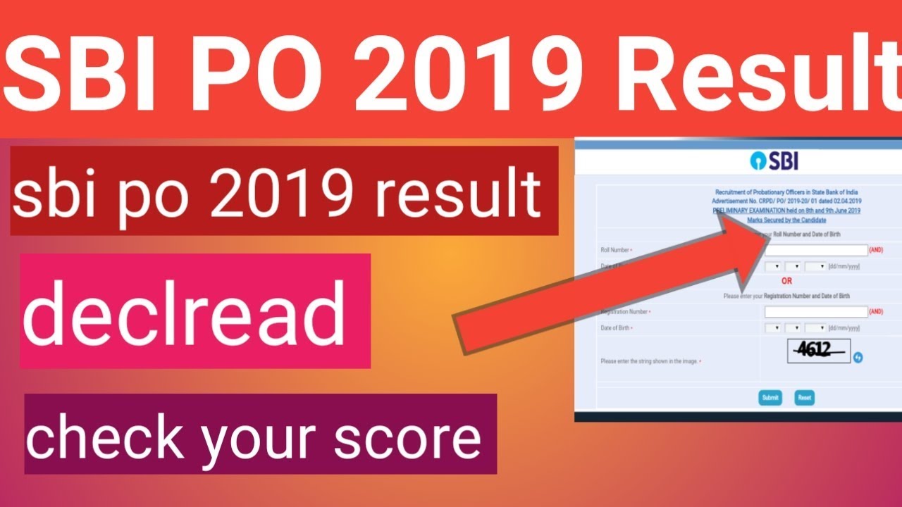 SBI PO Prelims 2019 result declared check now