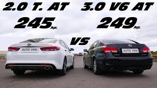 Боевое крещение. Lexus GS 300 vs KIA OPTIMA GT 2.0T. ГОНКА.