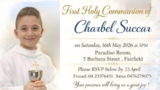 First Holy Communion of Charbel Succar