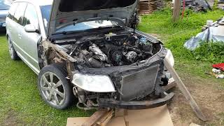 Passat B5.5 1.9TDI station wagon front fender replacement/Passat B5.5 1.9TDI замена передних крыльев