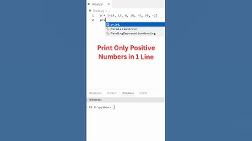 Print Only Positive Numbers in List in 1 Line!