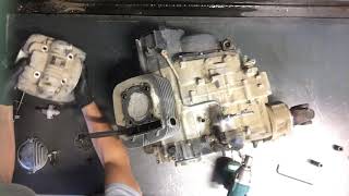 HOW TO  Yamaha Kodiak 400 4x4 YFM Motor Top End Rebuild    Detailed Tear Down