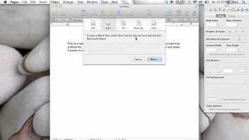iWork Pages: How To Export A Pages File As A Word Document
