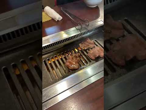 焼肉ランチ♪【塩タン焼ける音】