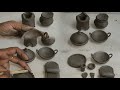Miniature Clay Kitchen Sets Making | Mini Cooking Pots