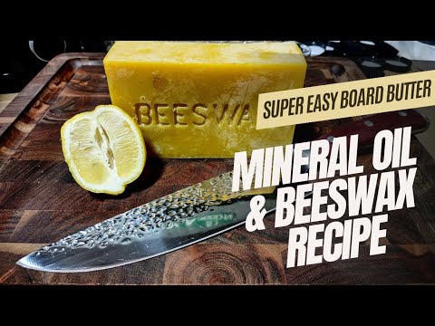 🐝Mineral Oil and Beeswax Wood Butter Recipe!! SUPER EASY!! #boardbutter  #woodbutterrecipe #foodsafe 