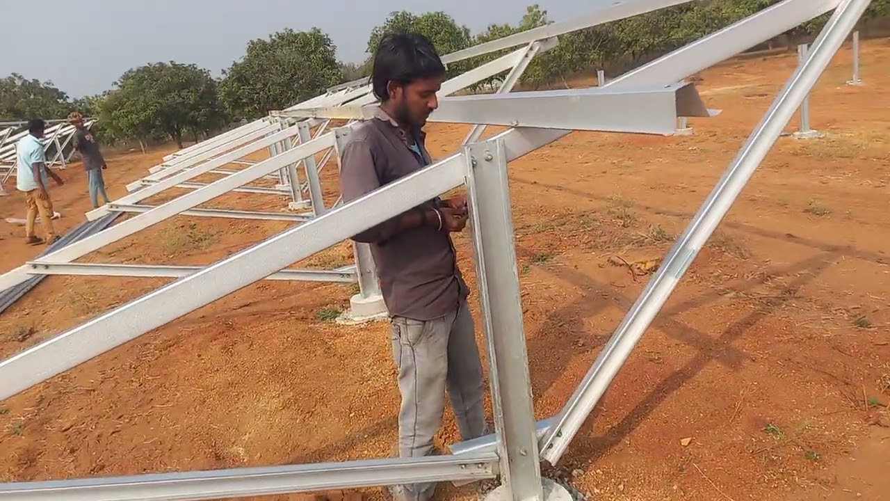 MW Solar Structure Installation With 