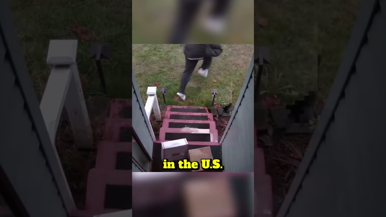 Вор посылок в шоке! 😱 Гениальная ловушка останавливает пиратов крыльца