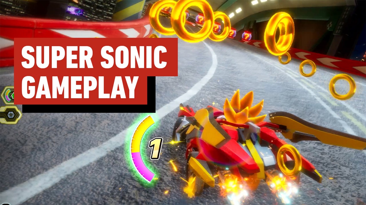 Sonic Racing: CrossWorlds - Blazing Fast Super Sonic and Hatsune Miku Gameplay