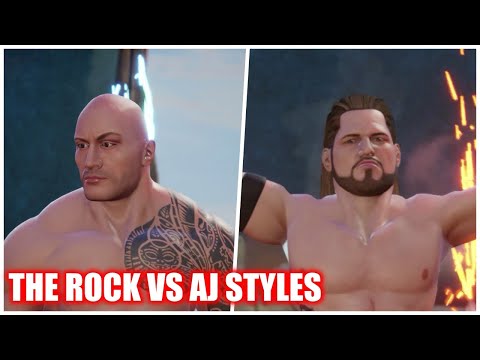 Wwe 2k Battlegrounds The Rock Vs Aj Styles - aj styles roblox