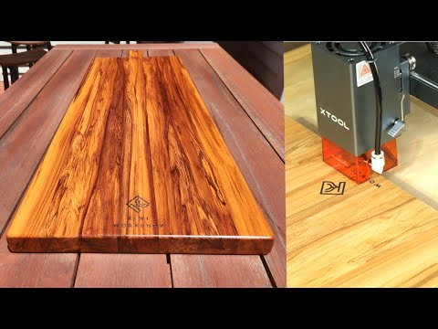 Making a MASSIVE Laser Engraved Serving Board | xTool | Woodworking