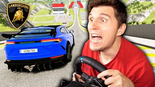Wie weit fliegt ein Lamborghini URUS auf der XXL Sprungschanze? | BeamNG
