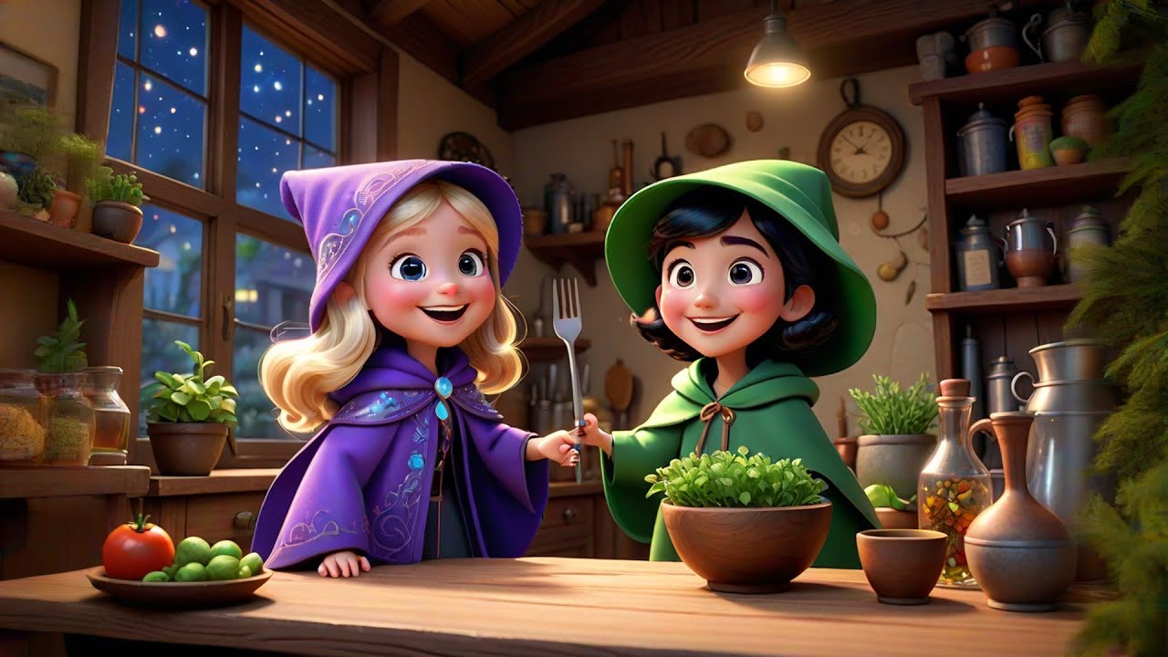 Two Little Witches Stir and Mix | Fun Halloween Song for Kids | Nursery Rhymes and Baby Songs