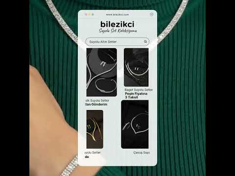 Suyolu Taşlı Altın Takı Seti Modelleri