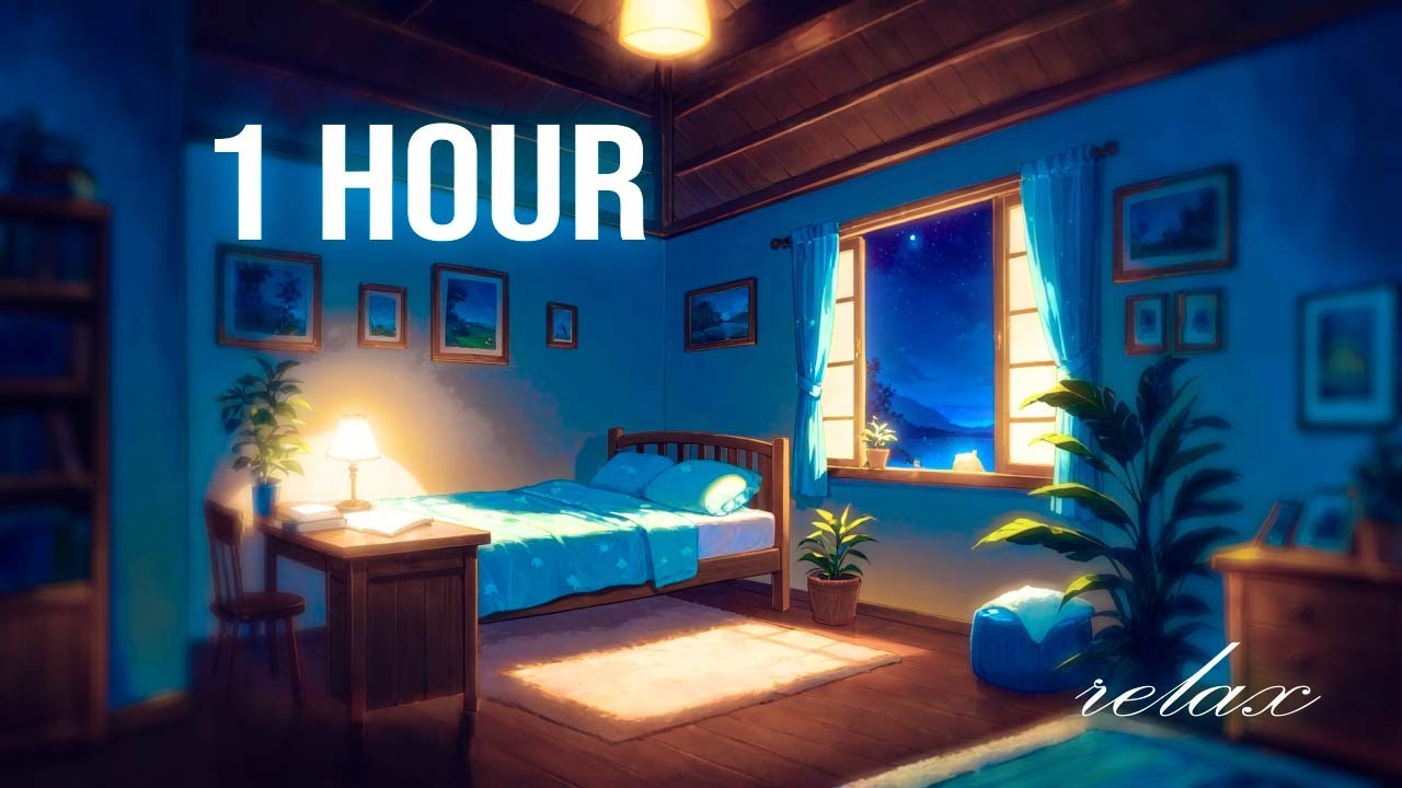 🌙 1 Hour Rainy Lofi Beats – Relax & Study | Loopable | No Ads | HD