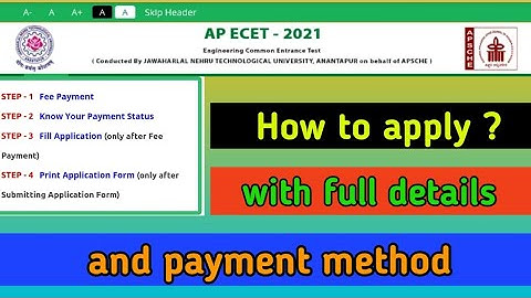 Ap ecet 2021 application form process with full details #apecet#apdiplomaresults #apc16results